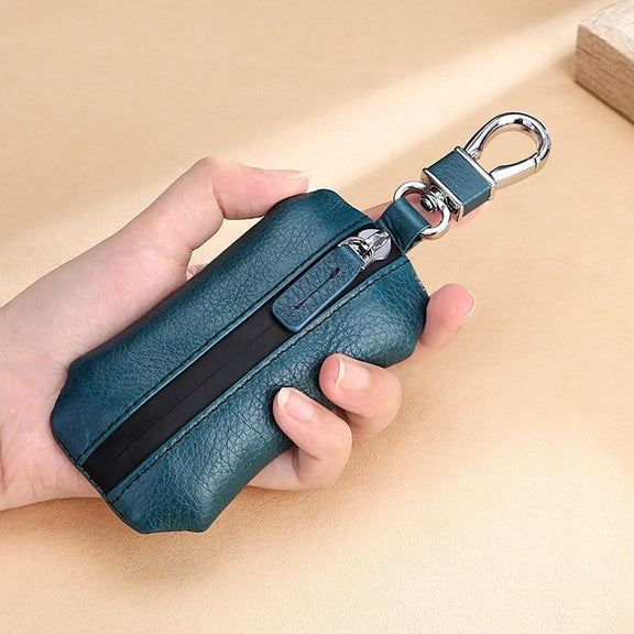 TP-9016 Litchi Texture Water-resistant Zipper Car Key Bag (Green)