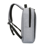 POFOKO Large-capacity Water-resistant Oxford Cloth Business Casual Backpack with External USB Charging Design for 15.6 inch Laptops(Black)