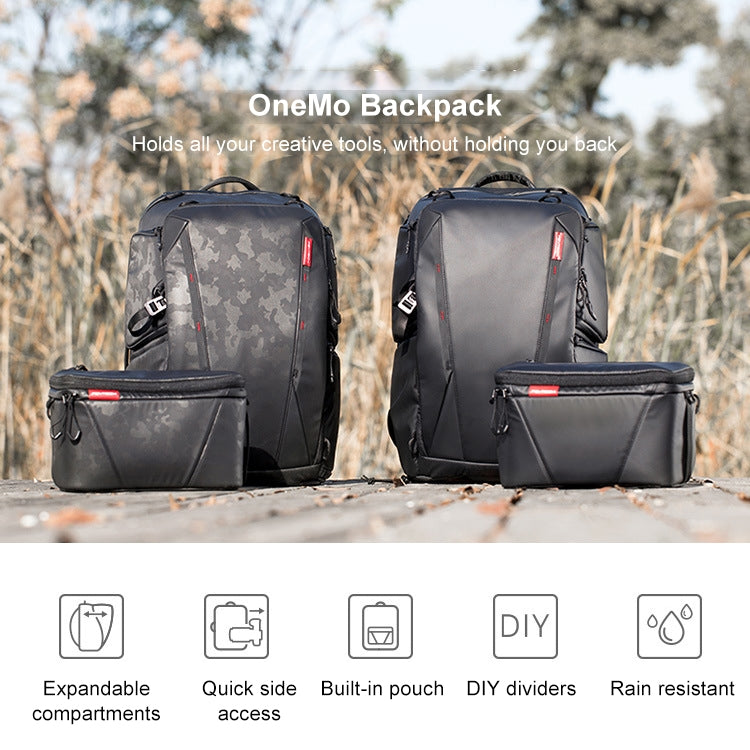 PGYTECH P-CB-020 2 in 1 Water-resistant  Shockproof Outdoor Dual Shoulders Backpack + Single Shoulder Bag (Black)