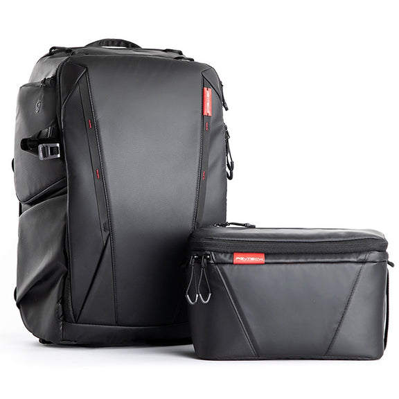PGYTECH P-CB-020 2 in 1 Water-resistant  Shockproof Outdoor Dual Shoulders Backpack + Single Shoulder Bag (Black)