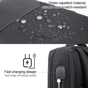 cxs-611 Multifunctional Oxford Laptop Bag Backpack(Light Grey)