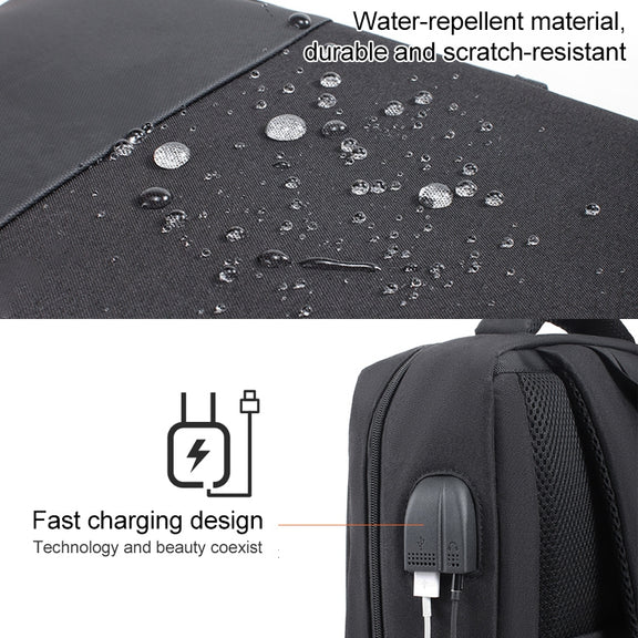 cxs-611 Multifunctional Oxford Laptop Bag Backpack(Light Grey)