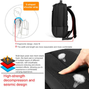 cxs-618 Multifunctional Oxford Laptop Bag Backpack (Black)