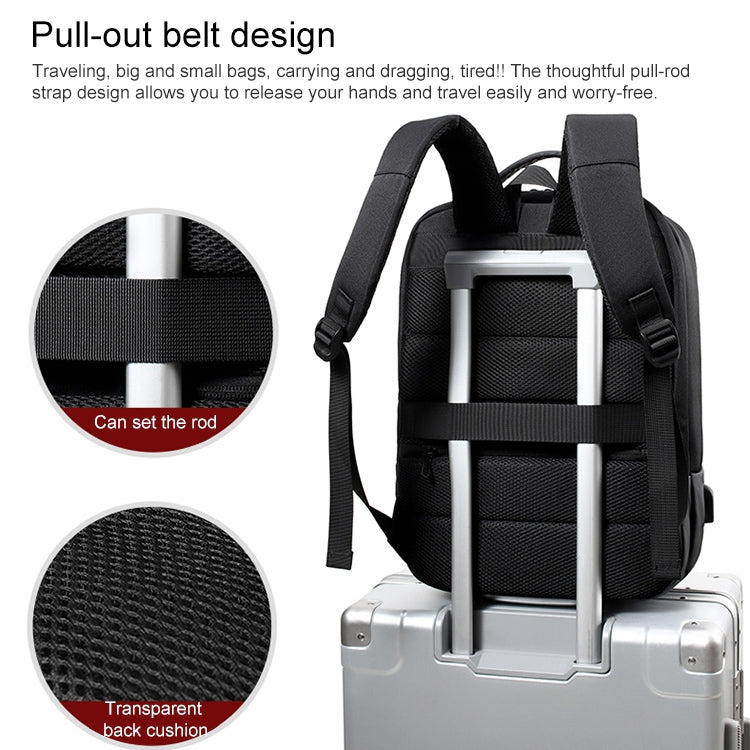 cxs-618 Multifunctional Oxford Laptop Bag Backpack (Dark Gray)