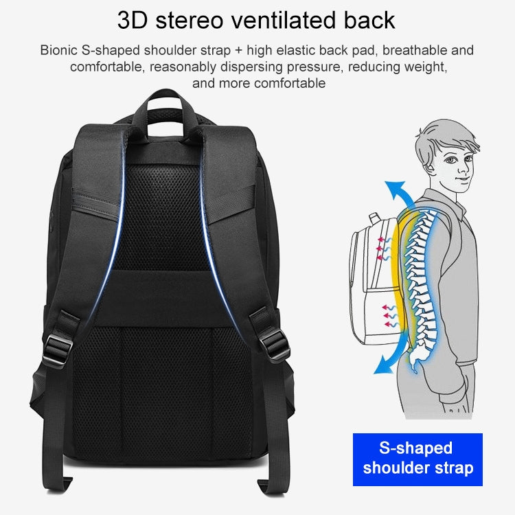 cxs-619 Multifunctional Oxford Laptop Bag Backpack (Dark Gray)