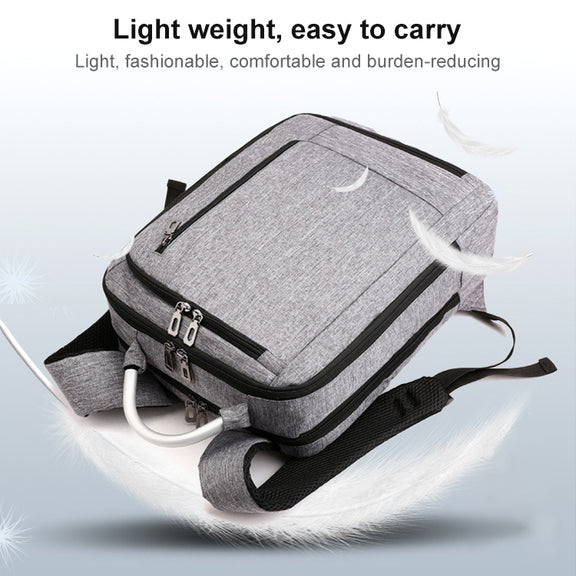 cxs-620 Multifunctional Oxford Laptop Bag Backpack (Light Grey)