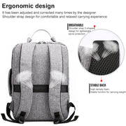 cxs-620 Multifunctional Oxford Laptop Bag Backpack (Light Grey)