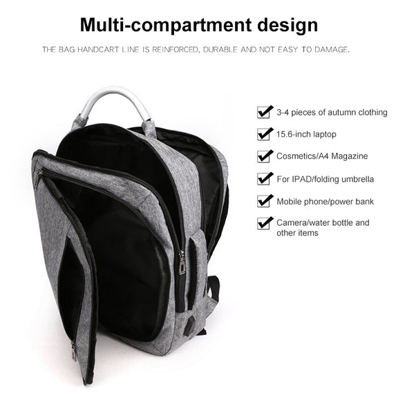 cxs-620 Multifunctional Oxford Laptop Bag Backpack (Light Grey)