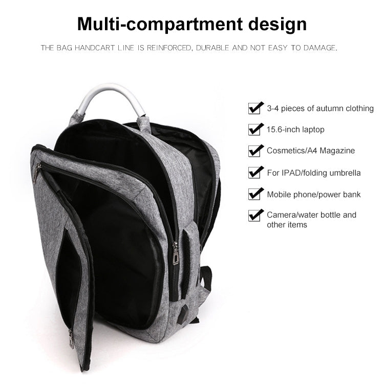 cxs-620 Multifunctional Oxford Laptop Bag Backpack (Light Grey)