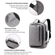 cxs-620 Multifunctional Oxford Laptop Bag Backpack (Light Grey)