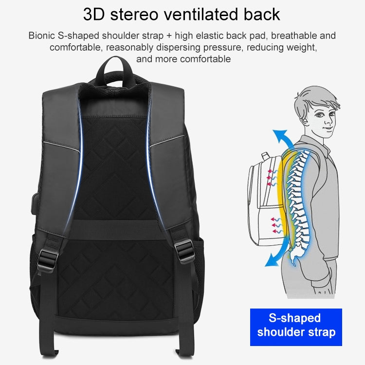 cxs-622 Multifunctional Oxford Laptop Bag Backpack (Grey)