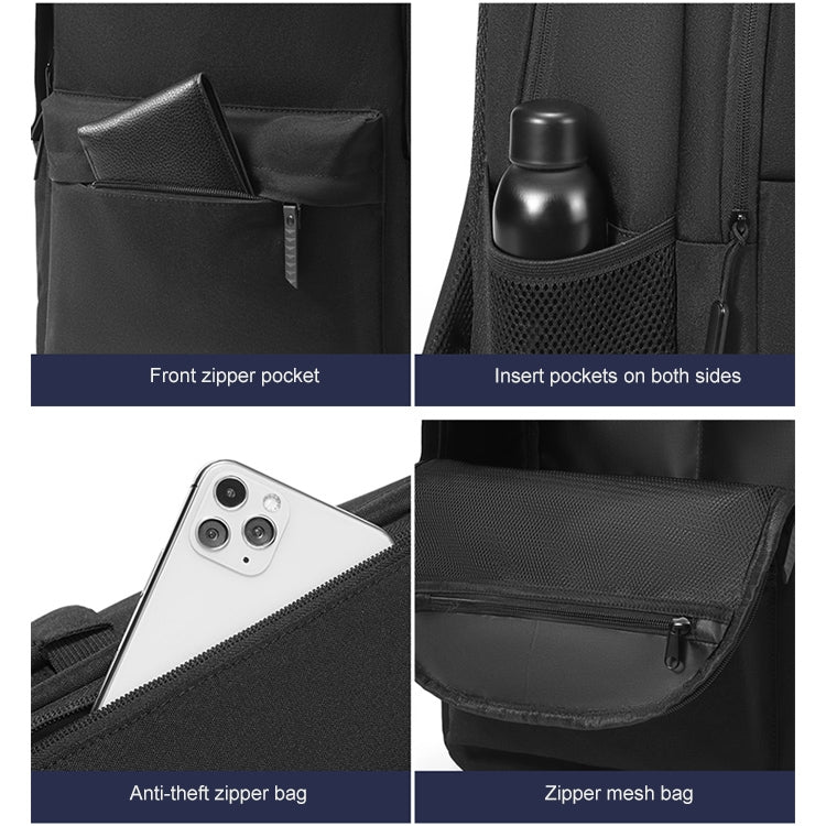 cxs-8106 Multifunctional Oxford Laptop Bag Backpack (Black)