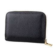 KB132 Female Style Full Grain Cow Leather Multifunctional RFID Wallet/ Card Bag/ Driving License Package(Black)