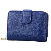 KB132 Female Style Full Grain Cow Leather Multifunctional RFID Wallet/ Card Bag/ Driving License Package(Blue)