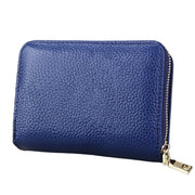 KB132 Female Style Full Grain Cow Leather Multifunctional RFID Wallet/ Card Bag/ Driving License Package(Blue)