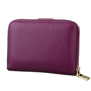KB132 Female Style Full Grain Cow Leather Multifunctional RFID Wallet/ Card Bag/ Driving License Package(Purple)