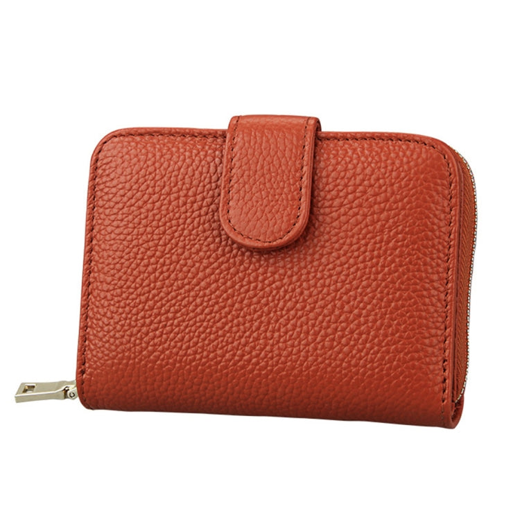 KB132 Female Style Full Grain Cow Leather Multifunctional RFID Wallet/ Card Bag/ Driving License Package(Brown)