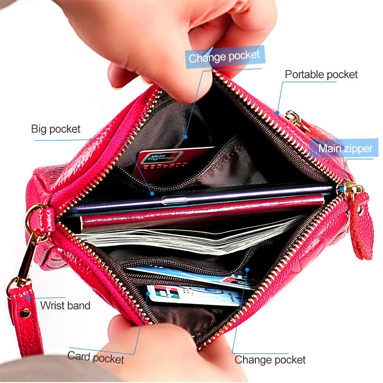 2026 Multifunctional Litchi Texture Women Large Capacity Hand Wallet Shell bag with Card Slots(Black)