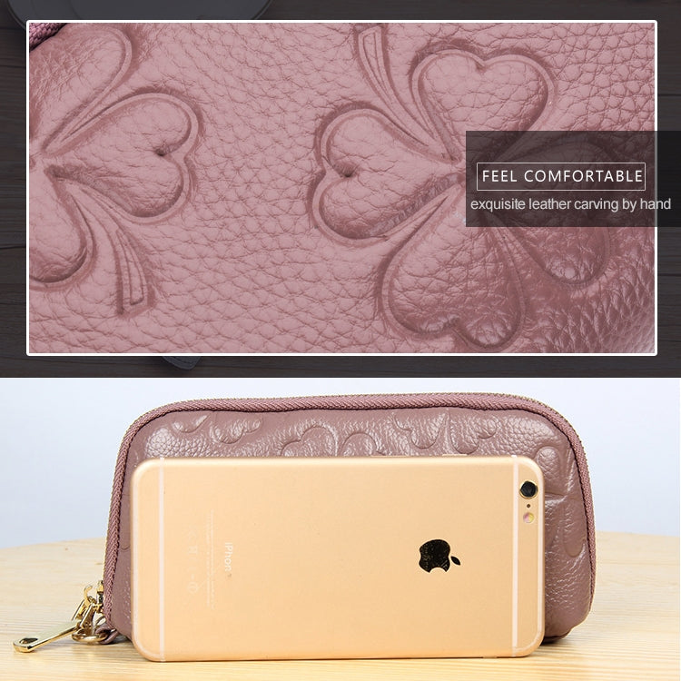 2026 Multifunctional Litchi Texture Women Large Capacity Hand Wallet Shell bag with Card Slots(Black)