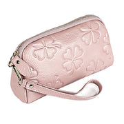 2026 Multifunctional Litchi Texture Women Large Capacity Hand Wallet Shell bag with Card Slots(Light Pink)