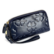 2026 Multifunctional Litchi Texture Women Large Capacity Hand Wallet Shell bag with Card Slots(Sapphire Blue)