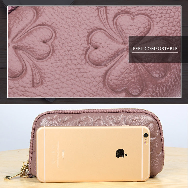 2026 Multifunctional Litchi Texture Women Large Capacity Hand Wallet Shell bag with Card Slots(Wine Red)