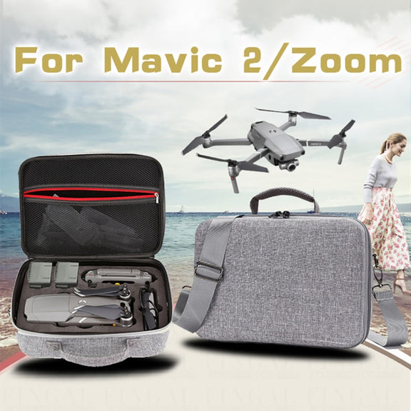 Shockproof Water-resistant Portable Case for DJI Mavic 2 Pro / Zoom and Accessories, Size: 29cm x 19.5cm x 12.5cm(Grey)