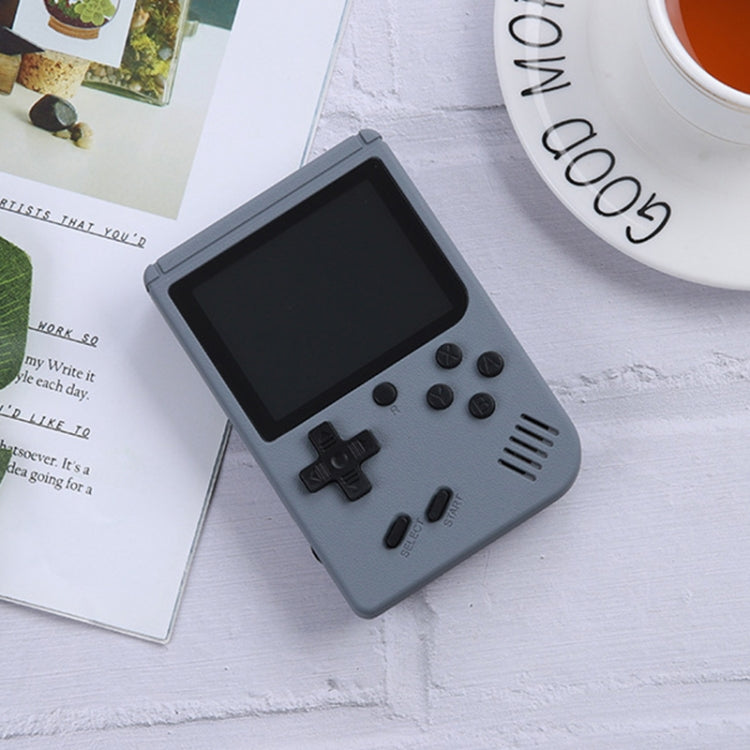 MK800 3.0 inch Macaron Mini Retro Classic Handheld Game Console for Kids Built-in 800 Games, Support AV Output (Grey)