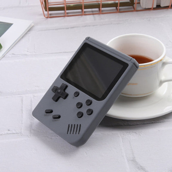 MK800 3.0 inch Macaron Mini Retro Classic Handheld Game Console for Kids Built-in 800 Games, Support AV Output (Grey)