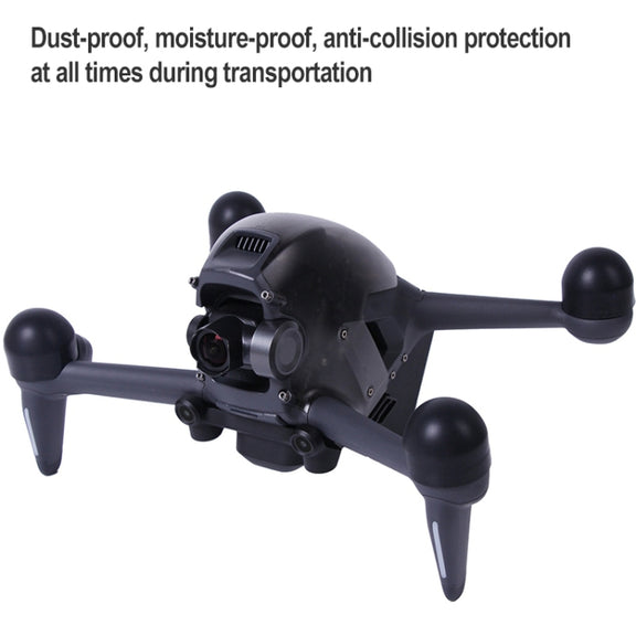Sunnylife FV-Q9308 4 PCS Motor Protective Cover Motors Silicone Cap Protector for DJI FPV (Red)