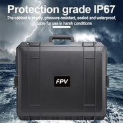 For DJI FPV Water-resistant Explosion-proof Suitcase Portable Storage Box Case Travel Carrying Bag, No Disassembly Propeller