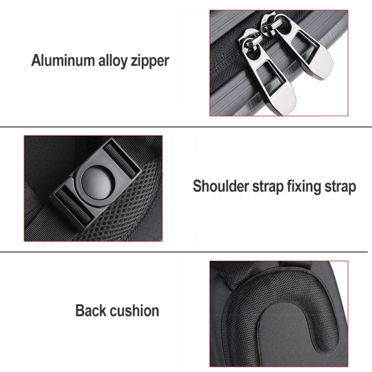 Water-resistant Backpack Shoulders Turtle Hard Case Storage Box Outdoor Travel Bag for DJI FPV(Metallic Grey)