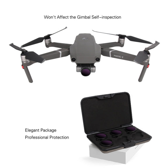 Sunnylife M2Z-FI288 ND8-PL + ND16-PL + ND32-PL + ND64-PL ND-PL Lens Filter for DJI Mavic 2 Zoom