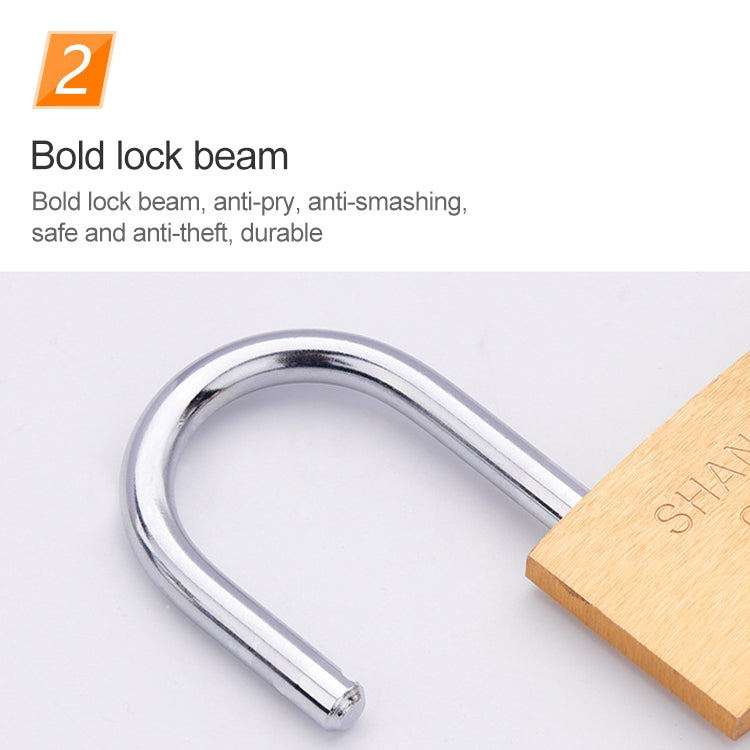 Copper Padlock Small Lock, Style: Short Lock Beam, 30mm Not Open