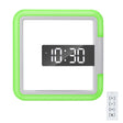 TS-S28-W Multifunctional Square RGB Thermometer Digital Alarm Clock LED Mirror Hollow Wall Clock - Alarm Clocks by PMc TechLife | Online Shopping South Africa | PMc TechLife | Buy Now Pay Later Mobicred