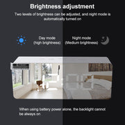 TS-S69-HW Multifunctional LED Alarm Clock Battery / Plug-in Charging Dual-purpose Make-up Mirror Clock(Grey White)