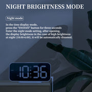 8821 LED Mirror Dual-purpose Snooze Alarm Clock (White)