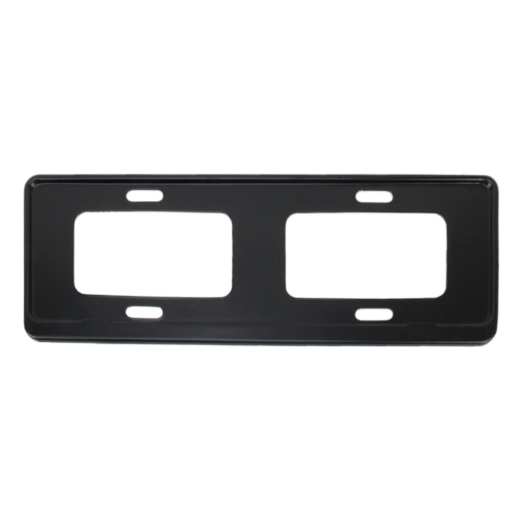 2 PCS Car License Plate Frames Stainless Steel License Plate Frame(Black)