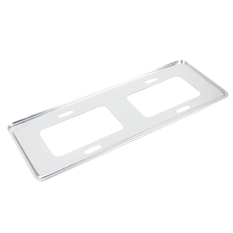 2 PCS Car License Plate Frames Stainless Steel License Plate Frame(White)