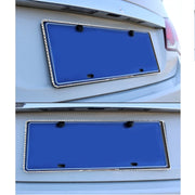 2 PCS Car License Plate Frames Car Styling License Plate Frame Aluminum Alloy Universal License Plate Holder Car Accessories(Silver)