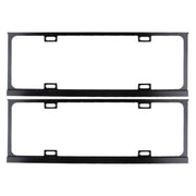2 PCS Car License Plate Frames Car Styling License Plate Frame Magnesium Alloy Universal License Plate Holder Car Accessories(Black)