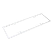 2 PCS Car License Plate Frames Car Styling License Plate Frame Magnesium Alloy Universal License Plate Holder Car Accessories(Silver)