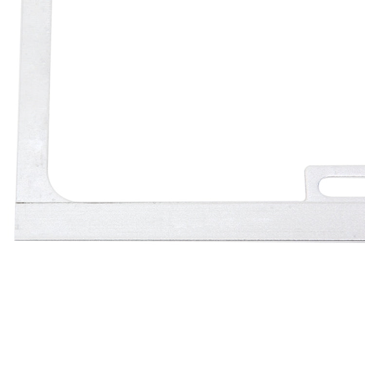 2 PCS Car License Plate Frames Car Styling License Plate Frame Magnesium Alloy Universal License Plate Holder Car Accessories(Silver)