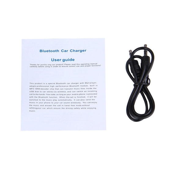GT86 Dual USB Charger Car Bluetooth FM Transmitter Kit, Support LCD Display / TF Card Music Play / Hands-free(Black)