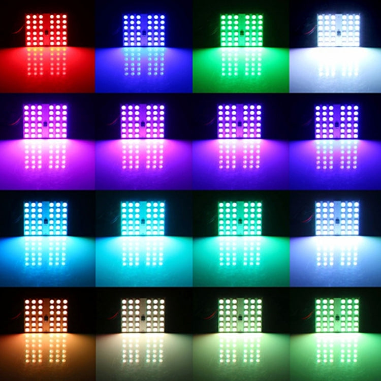2 PCS Colorful 31MM Bicuspid Remote Control Car Dome Lamp LED Reading Light with 6 LED Lights