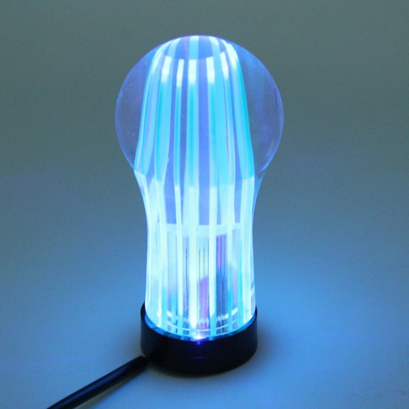 Crystal Double Light Car Breathing Racing Dash LED Magic Lamp Gear Head Shift Knob with Base, Size: 8.2 * 4.5 * 3.0 cm(Green Light + Blue Light)
