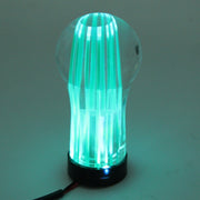 Crystal Double Light Car Breathing Racing Dash LED Magic Lamp Gear Head Shift Knob with Base, Size: 8.2 * 4.5 * 3.0 cm(Green Light + Blue Light)