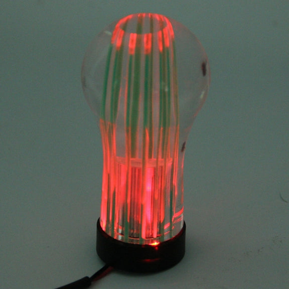 Crystal Double Light Car Breathing Racing Dash LED Magic Lamp Gear Head Shift Knob with Base, Size: 8.2 * 4.5 * 3.0 cm(Green Light + Blue Light)