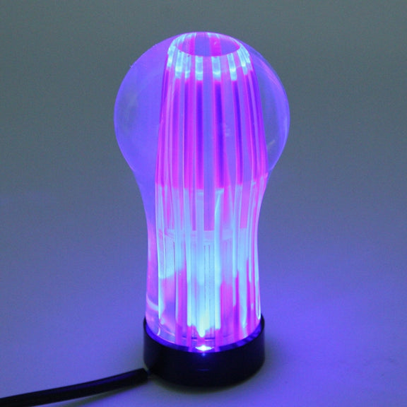 Crystal Double Light Car Breathing Racing Dash LED Magic Lamp Gear Head Shift Knob with Base, Size: 8.2 * 4.5 * 3.0 cm(Green Light + Blue Light)