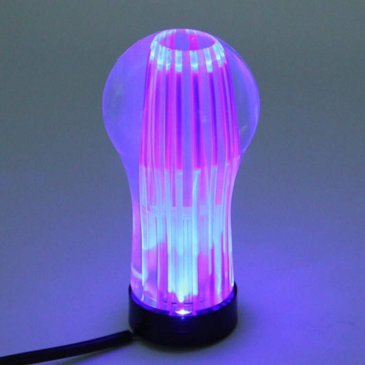 Crystal Double Light Car Breathing Racing Dash LED Magic Lamp Gear Head Shift Knob with Base, Size: 8.2 * 4.5 * 3.0 cm(Green Light + Blue Light)